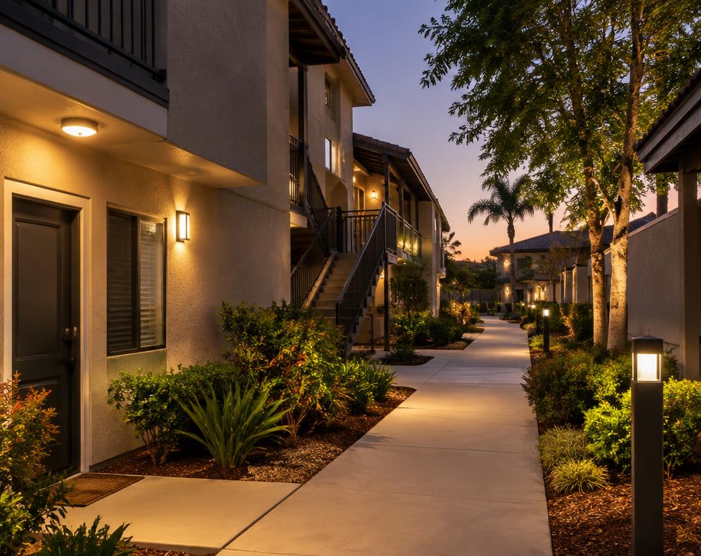Common-area lighting for a managed property